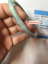 Load image into Gallery viewer, 62.5mm Certified Type A 100% Natural sunny green white round cut jadeite Jade bangle PB262-3258
