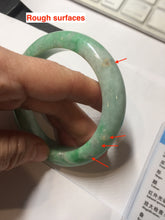 Load image into Gallery viewer, 56.2mm Certified Type A 100% Natural sunny green purple white Jadeite bangle PC168-8111
