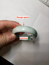 Load image into Gallery viewer, 46.7mm certified Type A 100% Natural sunny green/brown/white(白底青) kids Jadeite Jade bangle/scarf buckle PJ67-0098
