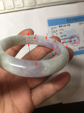Load image into Gallery viewer, 49.7mm certified 100% natural Type A sunny green/purple jadeite jade bangle BH116-1950

