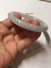 Load image into Gallery viewer, 54mm Certified Type A 100% Natural light green/white round cut Jadeite bangle PA233-9880
