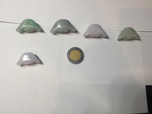 Load image into Gallery viewer, Type A 100% Natural light green/white/purple Jadeite Jade Ingots desk decor/pendant/worry stone BF157
