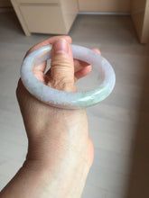 Load image into Gallery viewer, 58.5mm Certified 100% Natural type A icy watery green/light purple carved and golden-painted Jadeite Jade bangle PC72-(0855)
