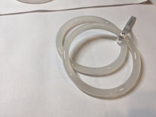 Load image into Gallery viewer, 54.4-59mm 100% natural clear/white/beigh/pale pin/yellow/brown slim agate bangle group MN1 Add on item.
