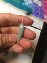 Load image into Gallery viewer, 100% Natural type A icy purple/green/white wolf fang Jadeite Jade pendant AX24
