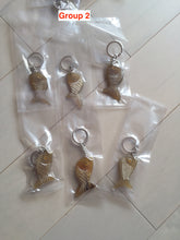 Load image into Gallery viewer, 52x23mm 100% Natural black brown yellow Buffalo Horn 3d carved fish Keychain, pendant, bag hanging group NJ3
