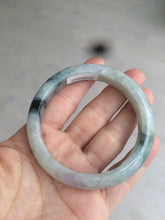 Load image into Gallery viewer, 56.5mm certified 100% natural Type A green purple jadeite jade bangle AM11-5607
