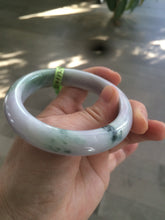 Load image into Gallery viewer, 57.4mm certified Type A 100% Natural green/purple Jadeite Jade bangle AE6-6198
