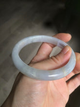 Load image into Gallery viewer, 58mm certified type A 100% Natural light purple white jadeite jade bangle AS8-0934

