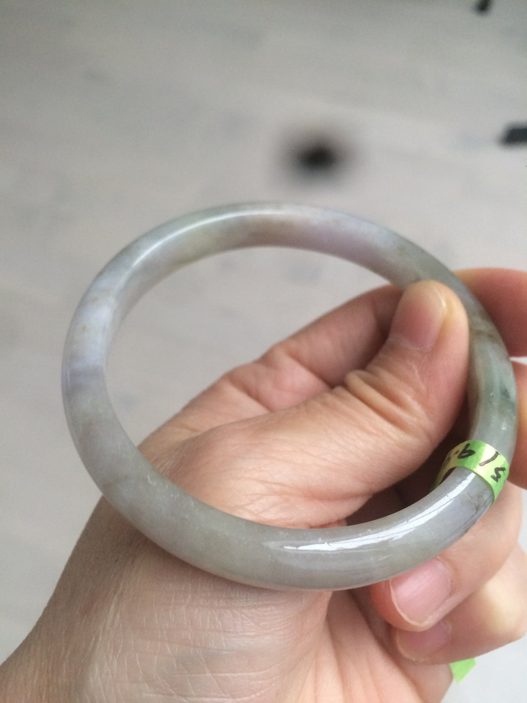 57.5mm certified Type A 100% Natural light green/brown/purple/gray Z79-0253