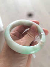 Load image into Gallery viewer, 54.6mm certified 100% natural Type A sunny green/white/brown jadeite jade bangle AH61-3333
