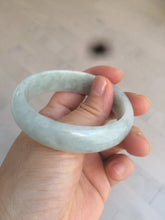 Load image into Gallery viewer, 51.5mm certified type A 100% Natural light green white oval Jadeite Jade bangle AQ6-9925
