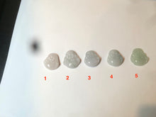 Load image into Gallery viewer, 100% Natural type A light green/purple/white small happy buddha jadeite Jade pendant necklace AQ53 add on item

