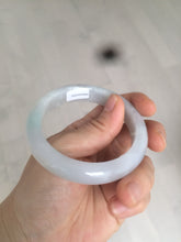 Load image into Gallery viewer, 53.4mm 100% natural certified light green/white/light purple jadeite jade bangle A72-0984

