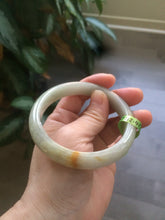 Load image into Gallery viewer, 58.5mm certified 100% natural green/yellow  jadeite jade bangle AE44-8521
