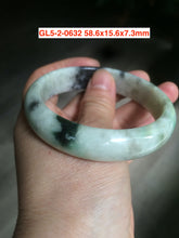 Load image into Gallery viewer, Sale! Certified type A 100% 54-61mm Natural green/white/eggplant purple/black spring garden Jadeite bangle group GL5 1-20
