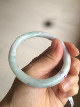 Load image into Gallery viewer, 54mm certified 100% natural type A green purple yellow round cut jadeite jade bangle AS4-0517
