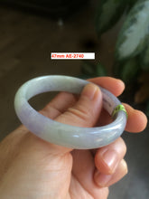 Load image into Gallery viewer, Sale! 100% natural Type A icy green/brown/purple jadeite jade XXXS bangle group12

