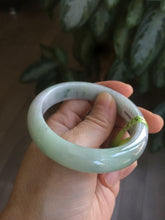 Load image into Gallery viewer, 54mm certified 100% natural type A green/white jadeite jade bangle AH29-4933
