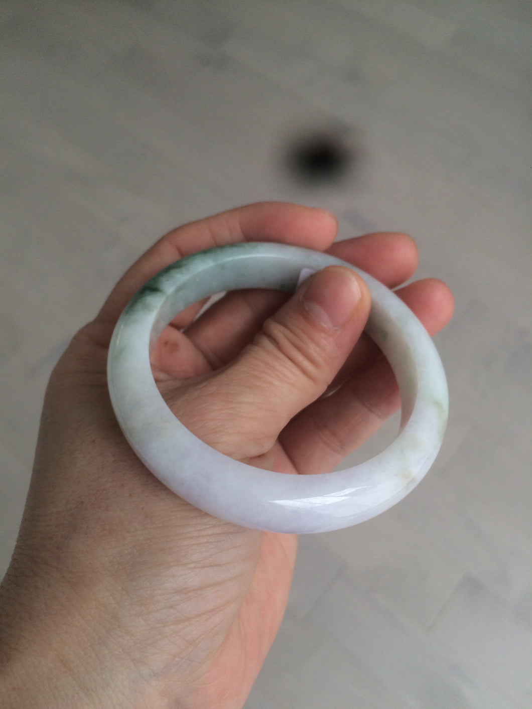 53.7mm Certified Type A 100% Natural green/purple/brown Jadeite Jade bangle AR57-9788