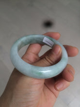 Load image into Gallery viewer, 52.5mm Certified type A 100% Natural green white Jadeite Jade bangle A77-2424
