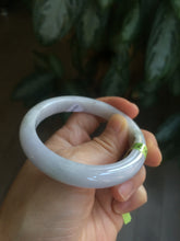 Load image into Gallery viewer, 54mm certifed 100% natural certified white/light purple jadeite jade bangle AC43-5953
