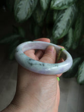Load image into Gallery viewer, 58.6mm certified type A 100% Natural green/white/purple Jadeite Jade bangle Z96-6204
