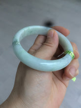 Load image into Gallery viewer, 54.6mm certified type A 100% Natural green/white Jadeite Jade bangle L129-4939

