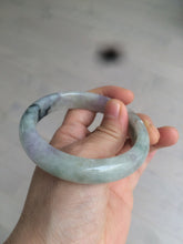 Load image into Gallery viewer, 56.5mm certified 100% natural Type A green purple jadeite jade bangle AM11-5607

