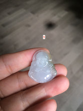 Load image into Gallery viewer, 100% Natural white green happy buddha jadeite Jade pendant necklace AD57
