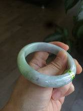 Load image into Gallery viewer, 54mm certified 100% natural type A green/white jadeite jade bangle AH29-4933
