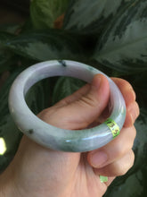 Load image into Gallery viewer, 57.4mm certified Type A 100% Natural green/purple Jadeite Jade bangle AE6-6198

