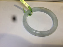Load image into Gallery viewer, 55.5mm Certified 100% Natural type A light green/white Jadeite Jade bangle AD50-9839
