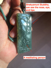 Load image into Gallery viewer, 100% natural green/blue/gray/yellow Guatemala jadeite jade Zen(悟道) pendant AQ51
