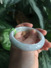 Load image into Gallery viewer, 54.3mm certifed 100% natural certified watery light green/white jadeite jade bangle Q88-7697
