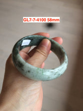 Load image into Gallery viewer, 54-62mm certified Type A 100% Natural light green white Jadeite Jade bangle GL7
