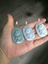 Load image into Gallery viewer, 100% Natural light green Jadeite Jade little doggy pendant A64
