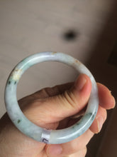 Load image into Gallery viewer, 54mm certified 100% natural type A green purple yellow round cut jadeite jade bangle AS4-0517
