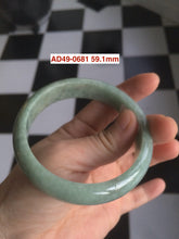 Load image into Gallery viewer, 58-59mm certifaied Type A 100% Natural bean green/black Jadeite Jade bangle (with defects) Group AD49
