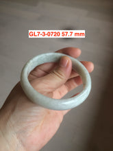 Load image into Gallery viewer, 54-62mm certified Type A 100% Natural light green white Jadeite Jade bangle GL7
