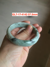 Load image into Gallery viewer, 54-62mm certified Type A 100% Natural light green white Jadeite Jade bangle GL7

