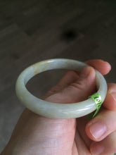 Load image into Gallery viewer, 54.7mm Certificated Type A 100% Natural yellow oval  jadeite jade bangle AC37-8526
