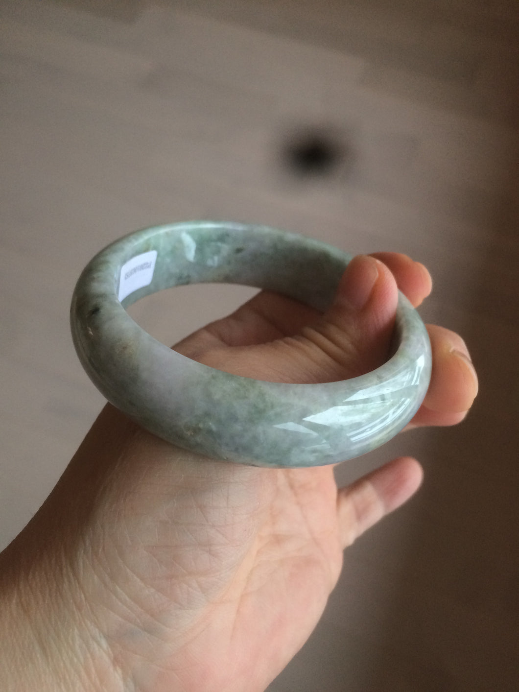57.9mm certified Type A 100% Natural green/purple Jadeite Jade bangle D76-3763