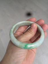 Load image into Gallery viewer, 56.5mm certified 100% natural Type A sunny green/brown jadeite jade bangle E41-2735
