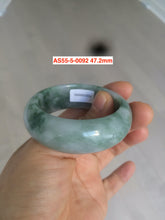 Load image into Gallery viewer, 47mm Type A 100% Natural light green/white Jadeite Jade kids AS55-0094 group
