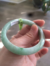 Load image into Gallery viewer, 53.6mm Certified Type A 100% Natural sunny apple green Jadeite Jade bangle AE5-2745
