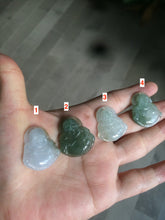 Load image into Gallery viewer, 100% Natural white green happy buddha jadeite Jade pendant necklace AD57

