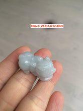 Load image into Gallery viewer, 100% natural type A jadeite jade green/white 3D PiXiu(貔貅) pendant/bracelet AE26
