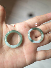 Load image into Gallery viewer, 20mm/size 10 1/4 100% natural type A icy watery green/white/yellow jadeite jade band ring G105- 10 1/4
