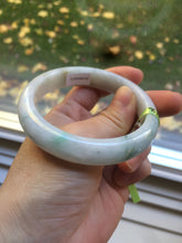Load image into Gallery viewer, 57.5mm Certified Type A 100% Natural white/green/yellow Jadeite Jade bangle E54-0272
